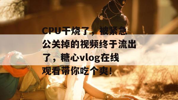CPU干烧了，被紧急公关掉的视频终于流出了，糖心vlog在线观看带你吃个爽！